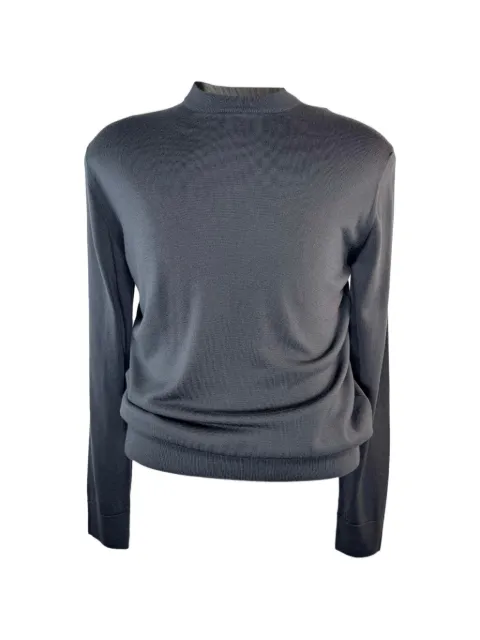 Eleventy ribbed-trim silk sweater