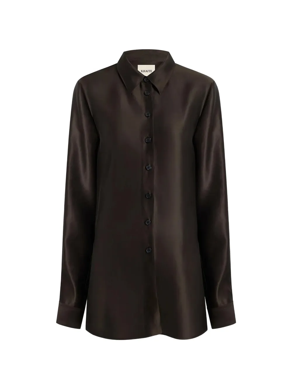 KHAITE Auryn silk-blend shirt - Braun