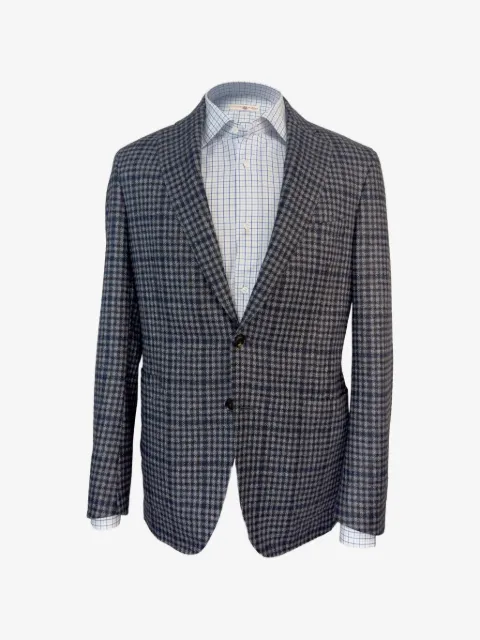 Luciano Barbera check single-breasted suit jacket