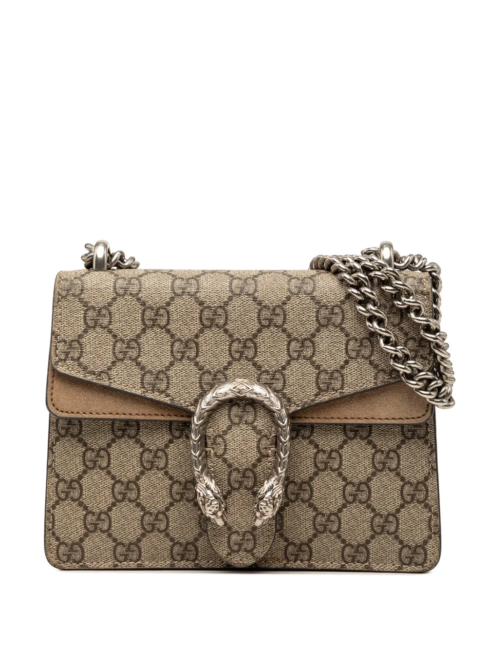 Gucci Pre-Owned 2016-2026 Small GG Supreme Dionysus crossbody bag - Marrone
