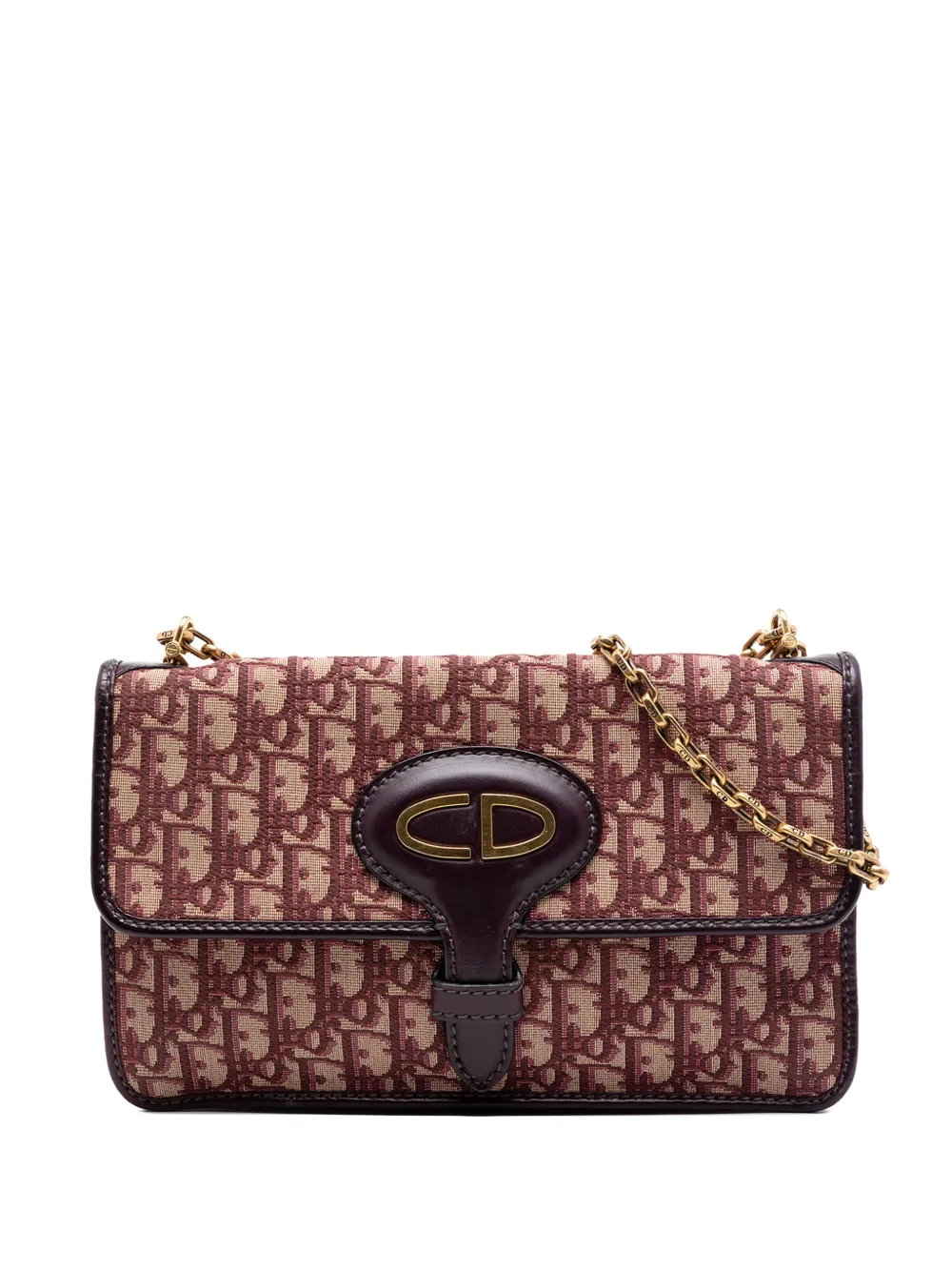 Christian Dior Pre-Owned 2017 Oblique Canvas Chain crossbody bag - Rosso