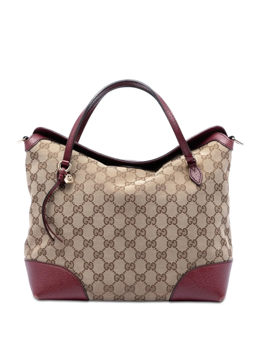Gucci Pre-Owned 2016-2026 Medium GG Canvas Bree Fold Over Tote satchel - Rosso