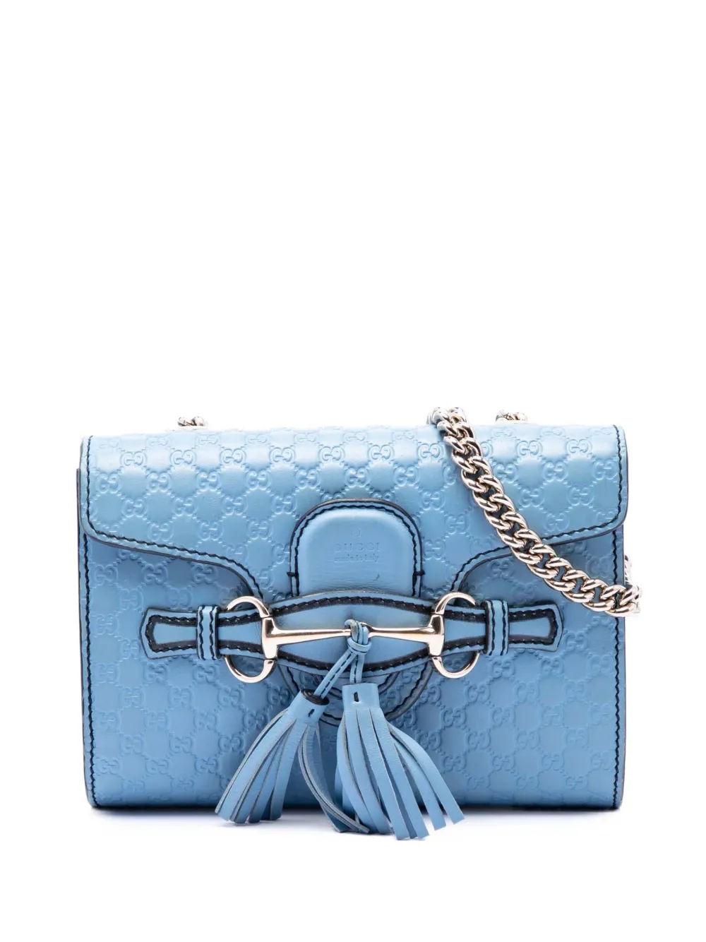 Gucci Pre-Owned 2016-2026 Mini Microguccissima Emily crossbody bag - Blu