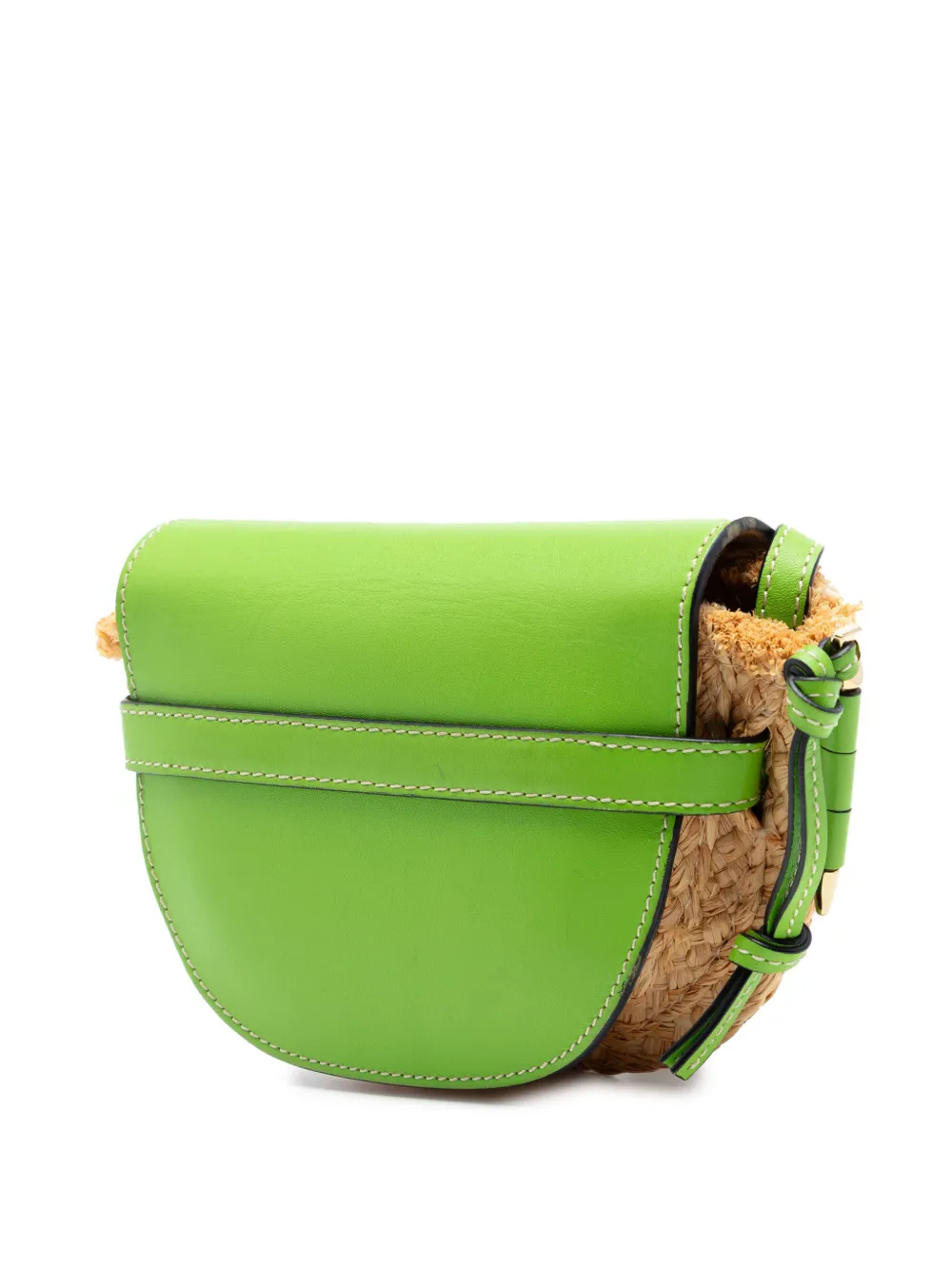 LOEWE ロエベ ゲート ミニバッグ ラフィア レザー ショルダーバ Loewe Pre-Owned 2018 ミニ ラフィア ゲート ショルダーバッグ
