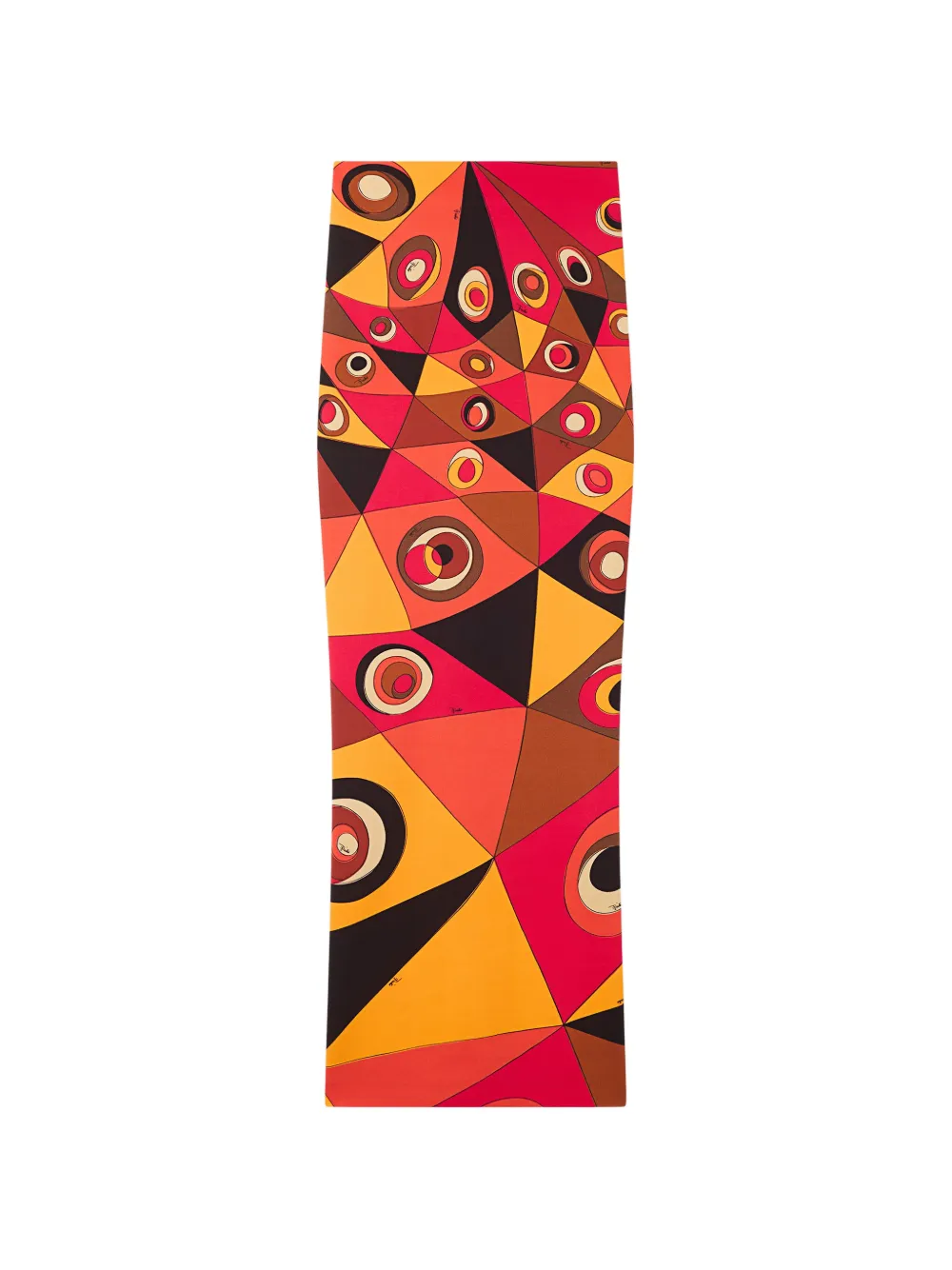 PUCCI Occhi print long skirt - Arancione