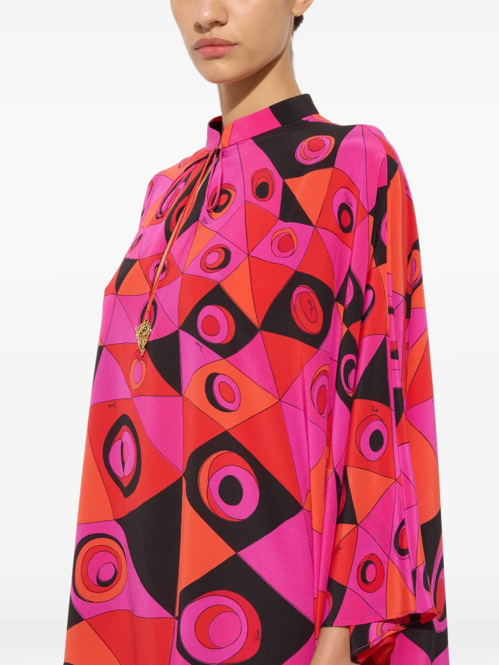 PUCCI Zijden tuniek met Occhi-print Roze