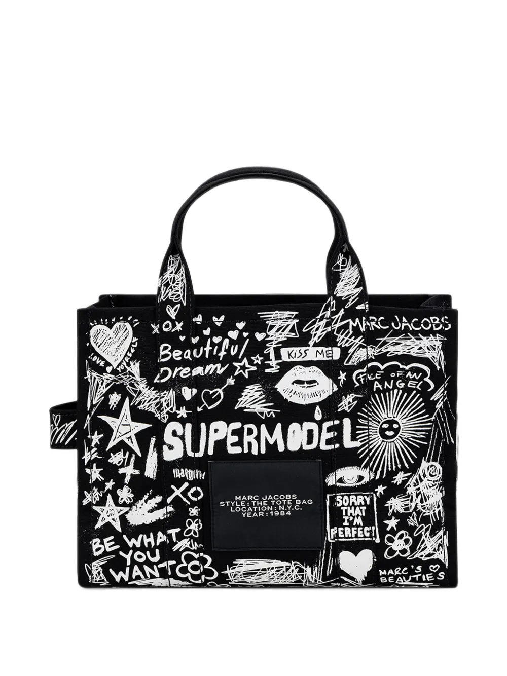 Marc Jacobs The Tote graffiti-print bag Zwart