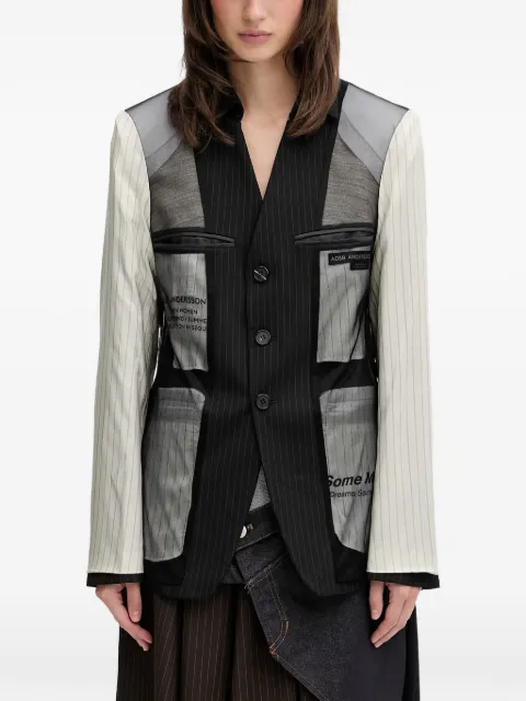 Andersson Bell blazer reversible con estampado de rayas diplomáticas