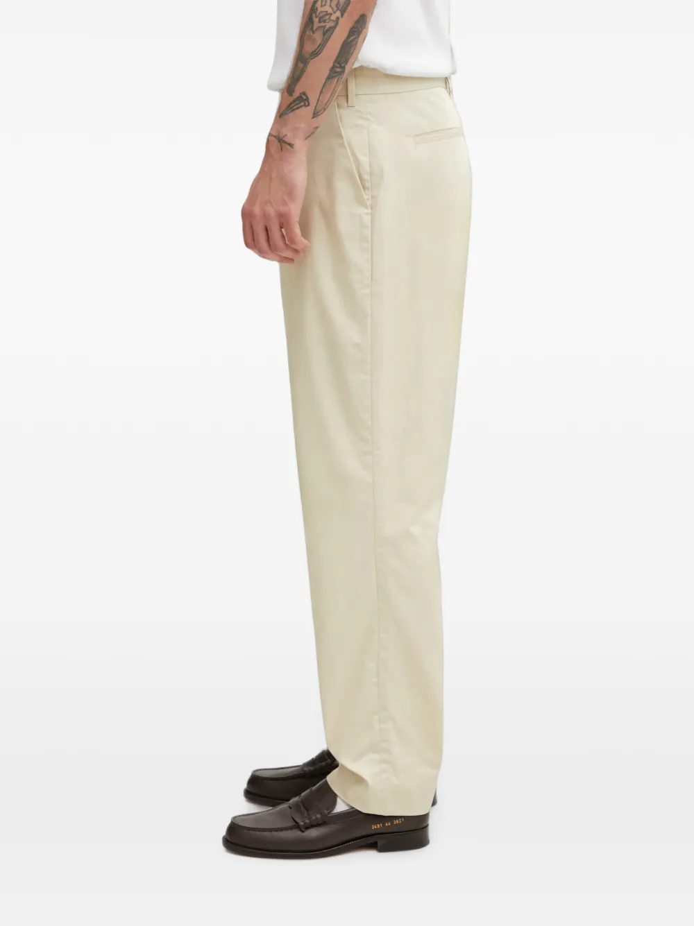 Fred Perry Straight broek met geborduurd logo Beige