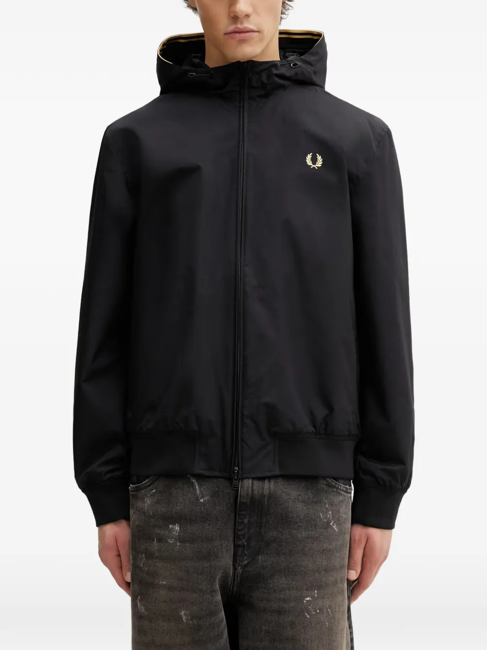 Fred Perry hooded Brentham jacket - Nero