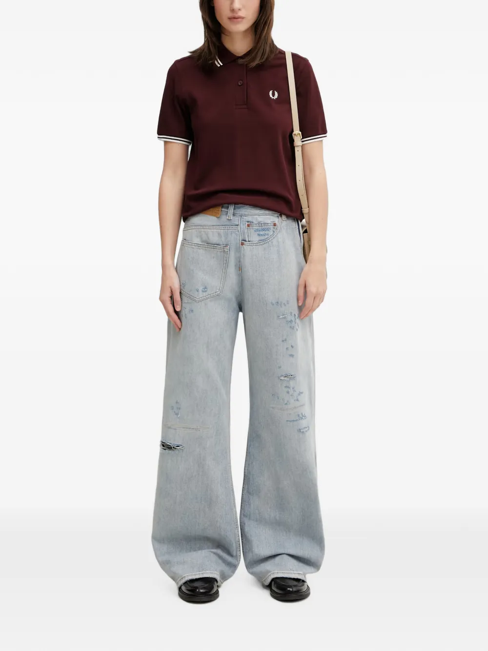 Fred Perry tipped piqué polo shirt