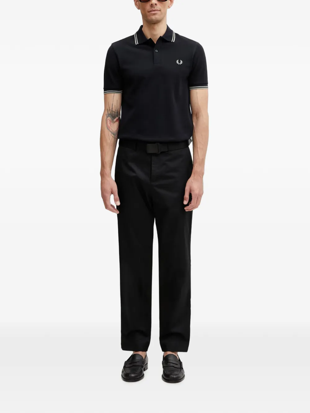 Fred Perry Broek met geborduurd logo Zwart