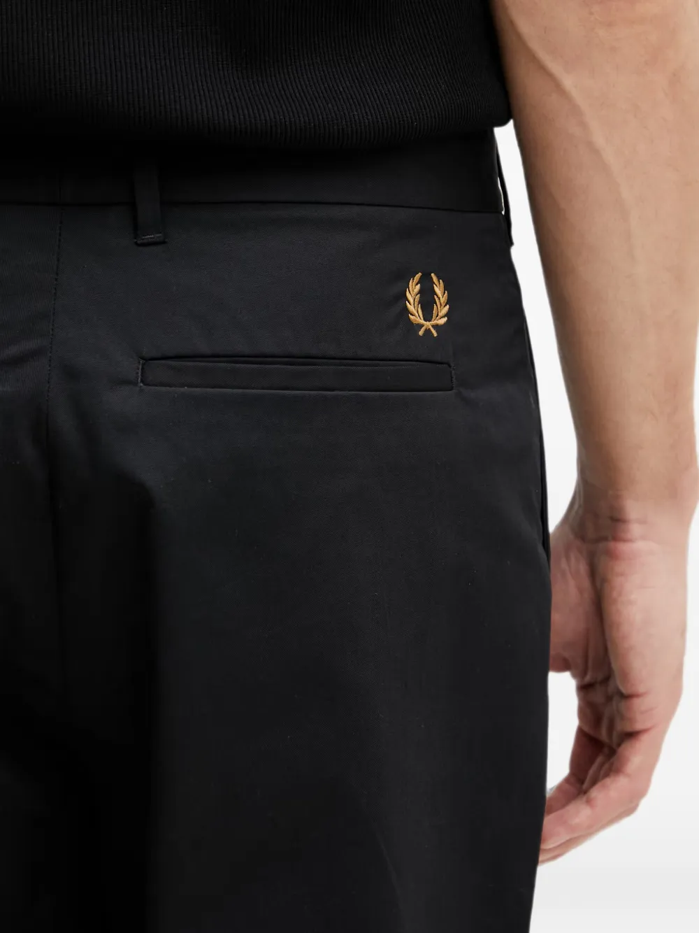 Fred Perry Broek met geborduurd logo Zwart