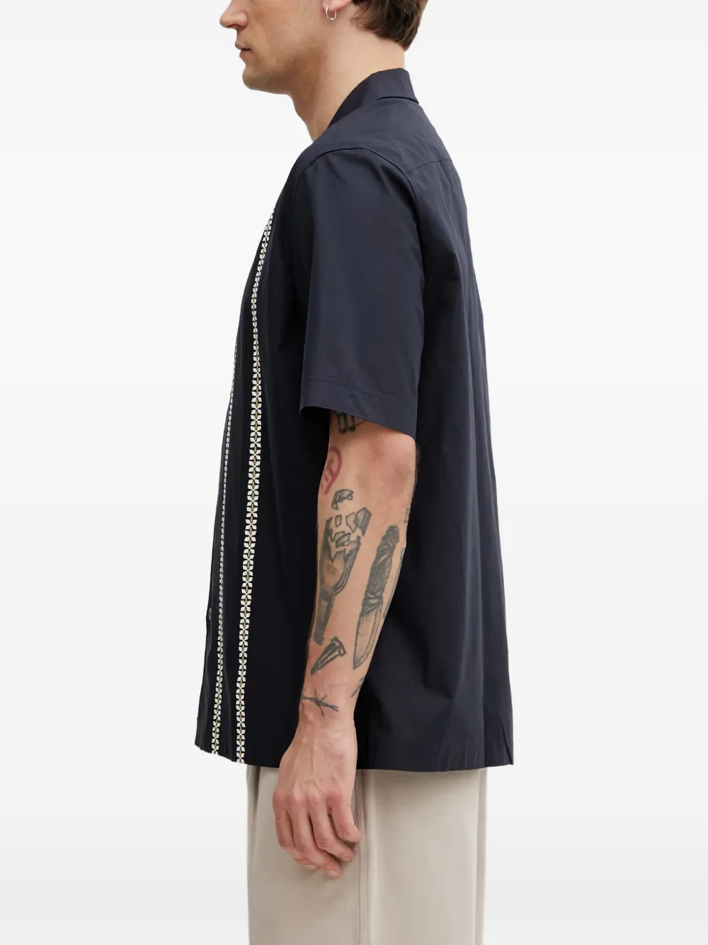 Fred Perry overhemd met korte mouwen Blauw