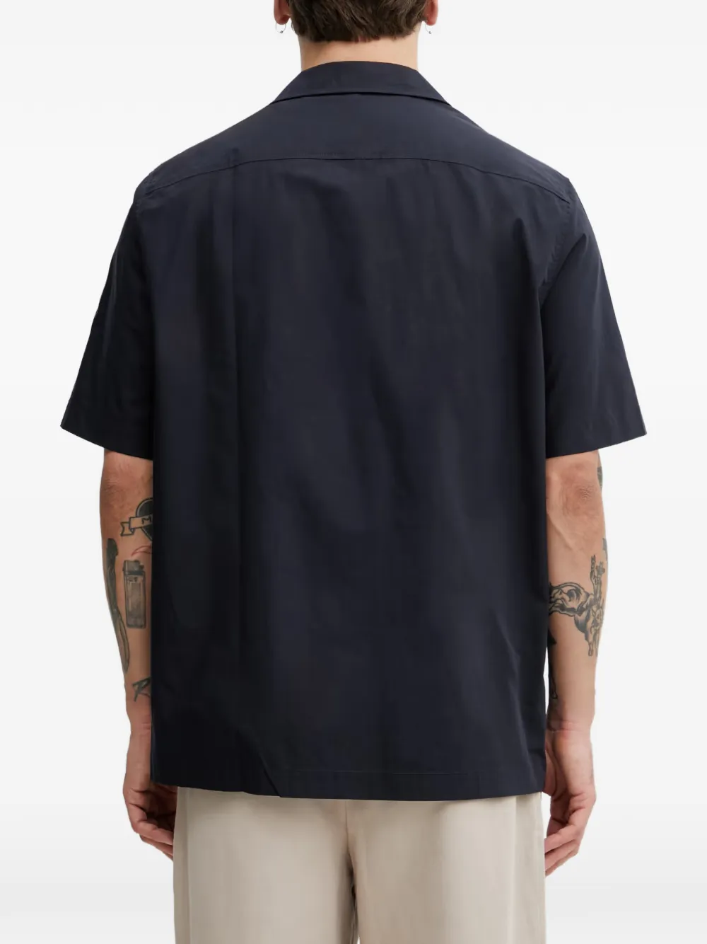 Fred Perry overhemd met korte mouwen Blauw