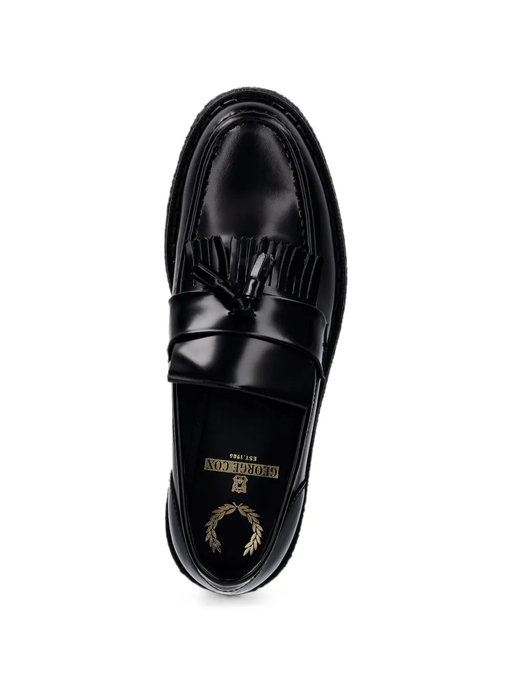 Fred Perry x George Cox leather loafers Zwart