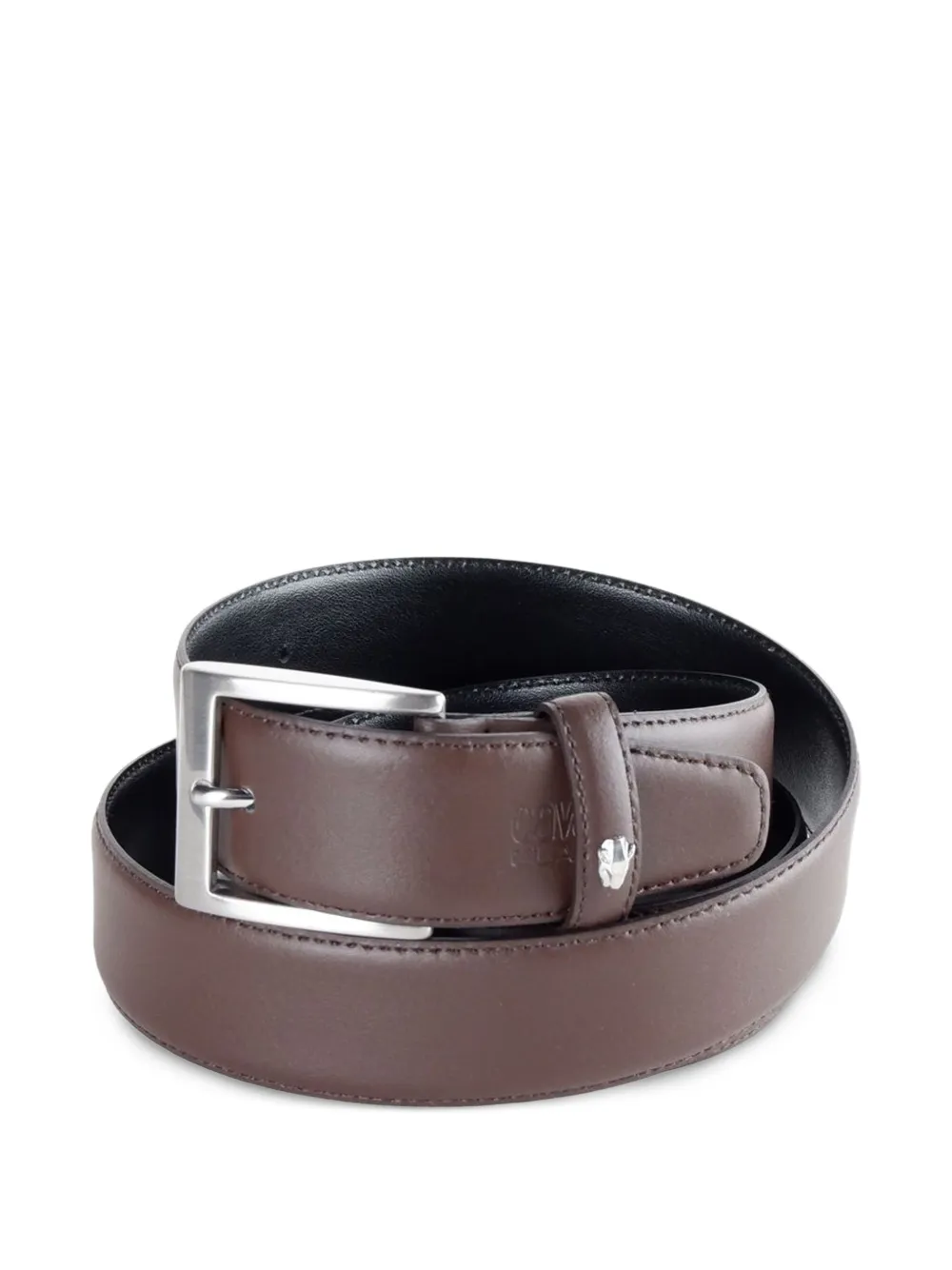 Cavalli Class Calfskin Leather Belt In Brown