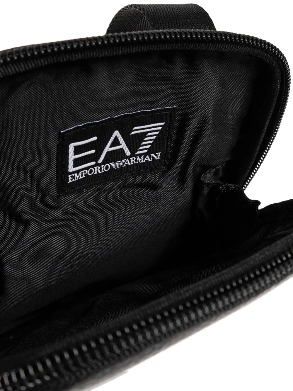 Ea7 Emporio Armani Bewerkte messengertas met logopatch Zwart