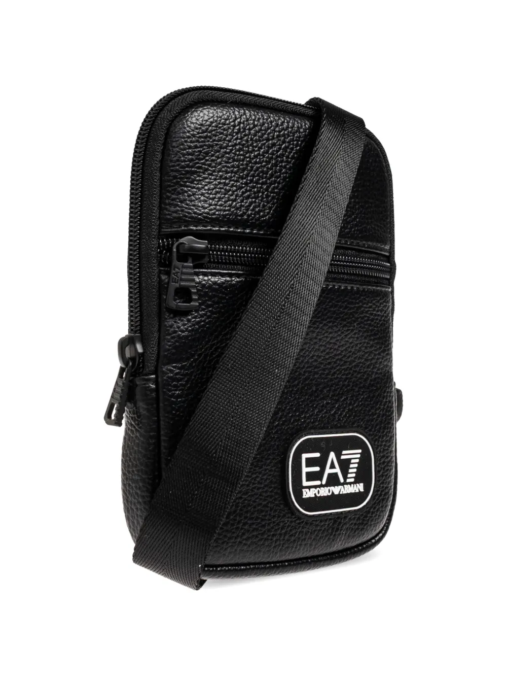 Ea7 Emporio Armani Bewerkte messengertas met logopatch Zwart