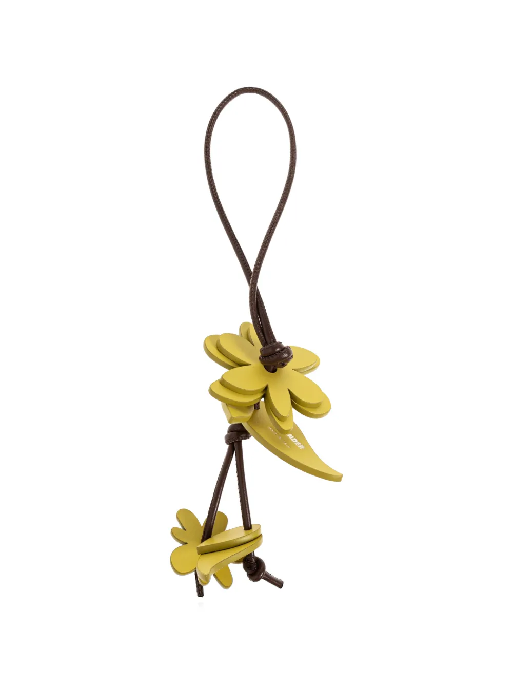 Jil Sander flower-shaped knotted bag charm - Gelb