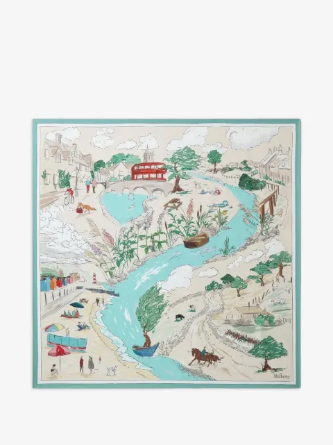 Mulberry Town & Country square scarf