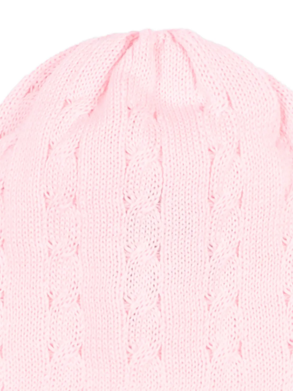 Little Bear Kabelgebreide muts Roze