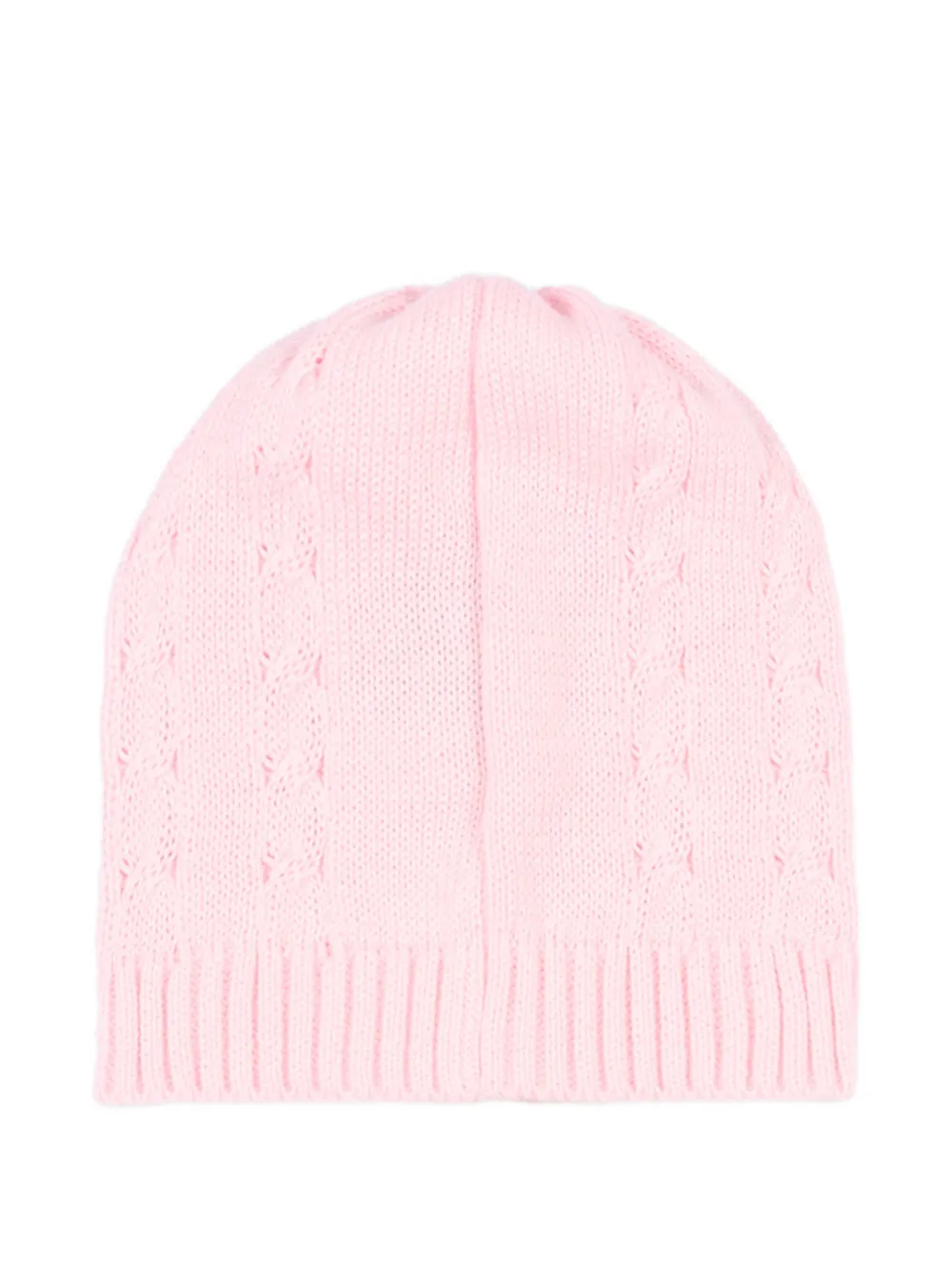 Little Bear Kabelgebreide muts Roze