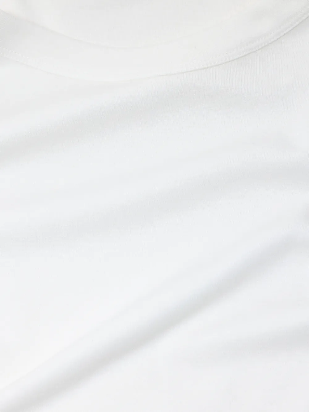 Closed cap-sleeve T-shirt Wit