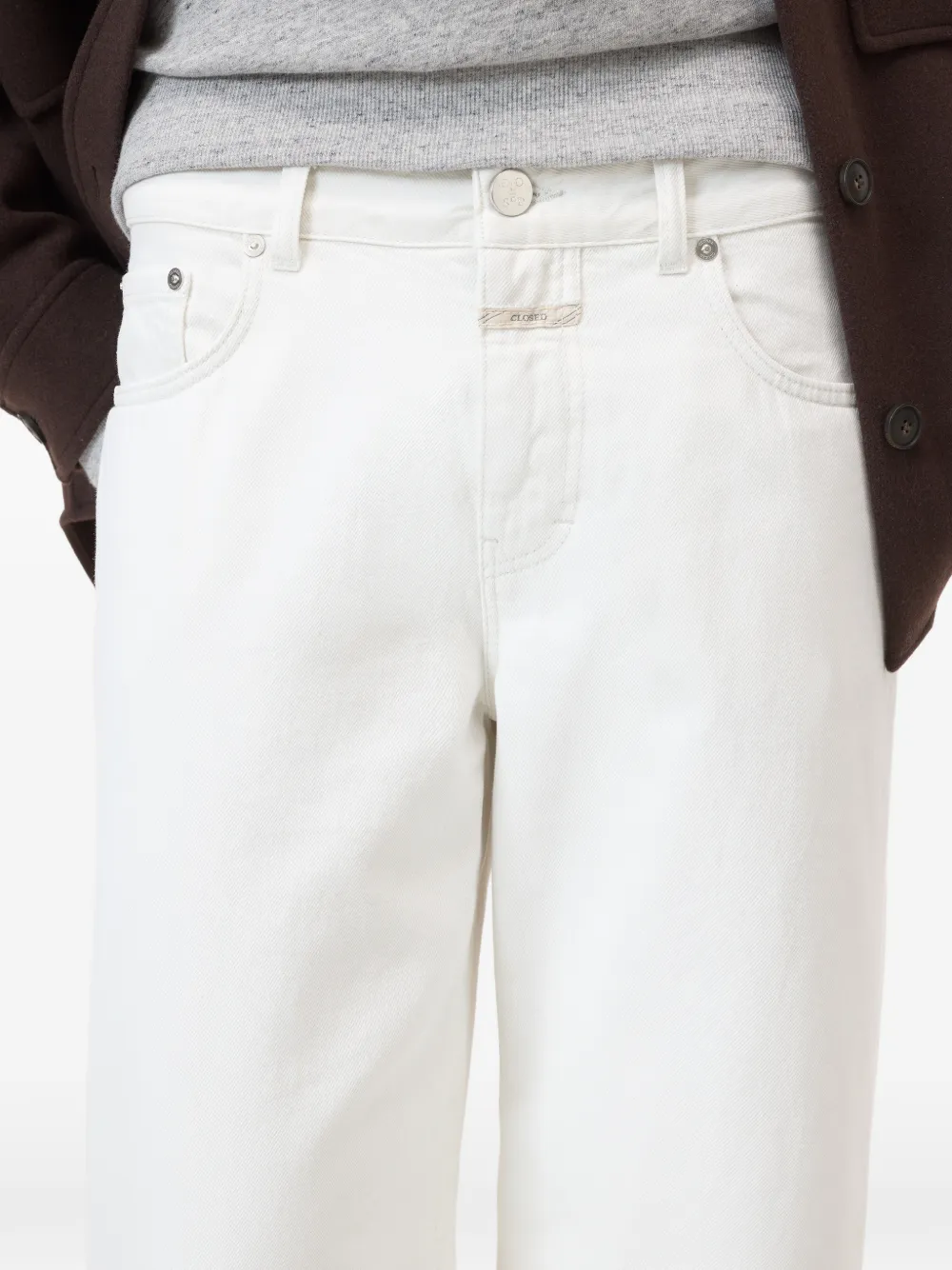 Closed Jayla jeans met wijde pijpen Wit