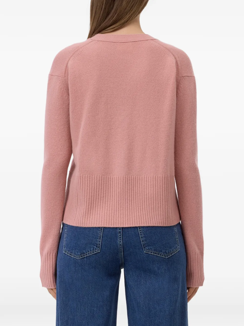 Closed Wollen vest met V-hals Roze