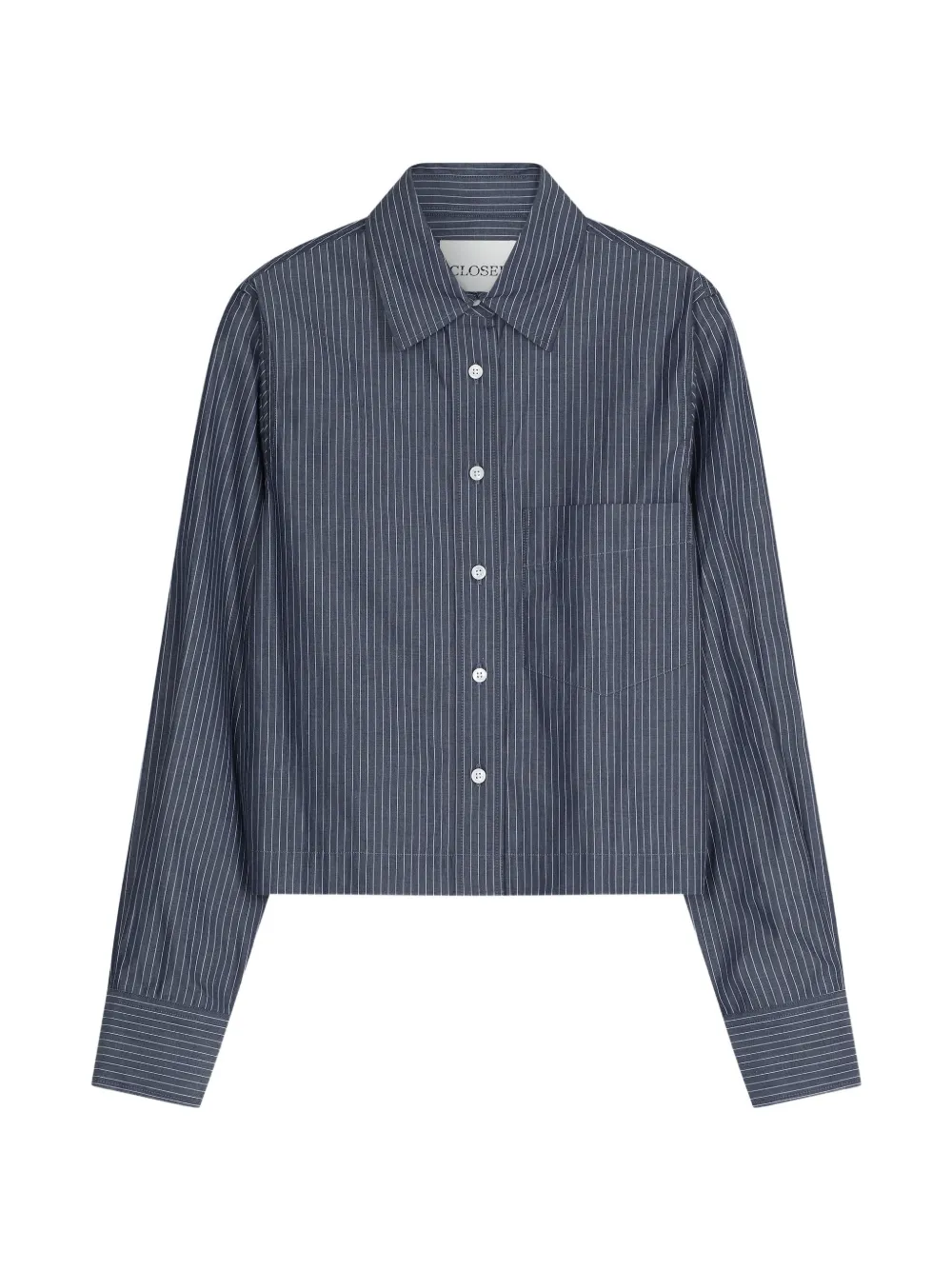 Closed Pinstriped Shirt In Blue