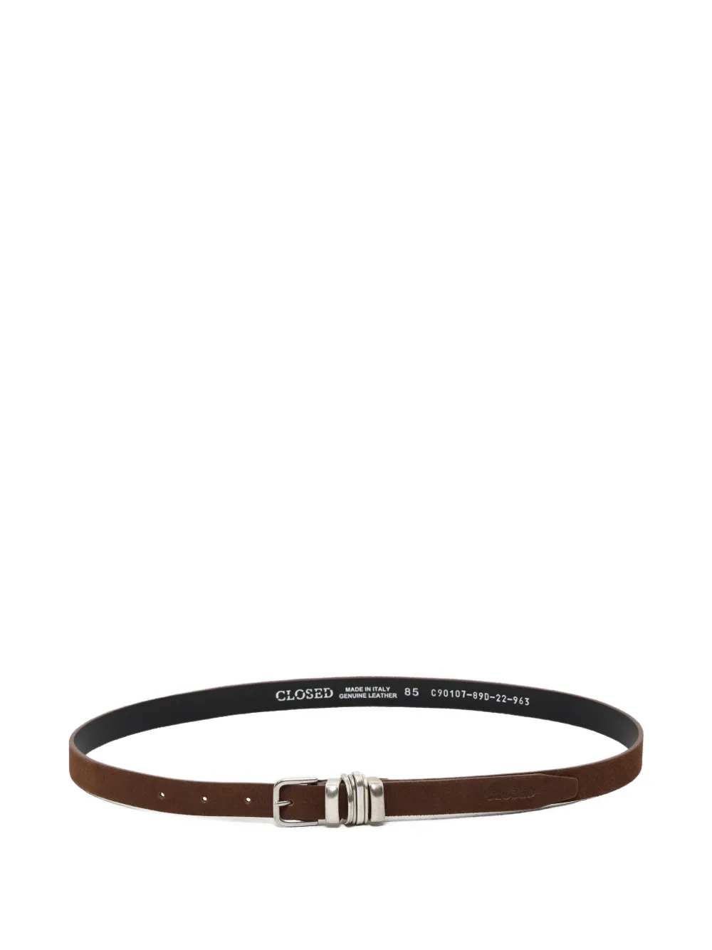 Closed buckle-fastening belt - Marrone