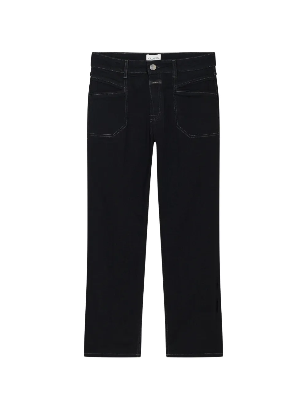 Closed Mira-X contrast-stitch jeans - Schwarz