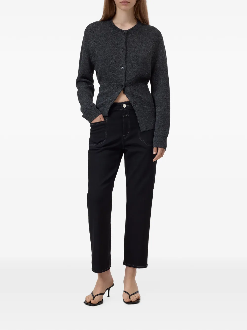 Closed Mira-X jeans met contrasterende stiksels Zwart