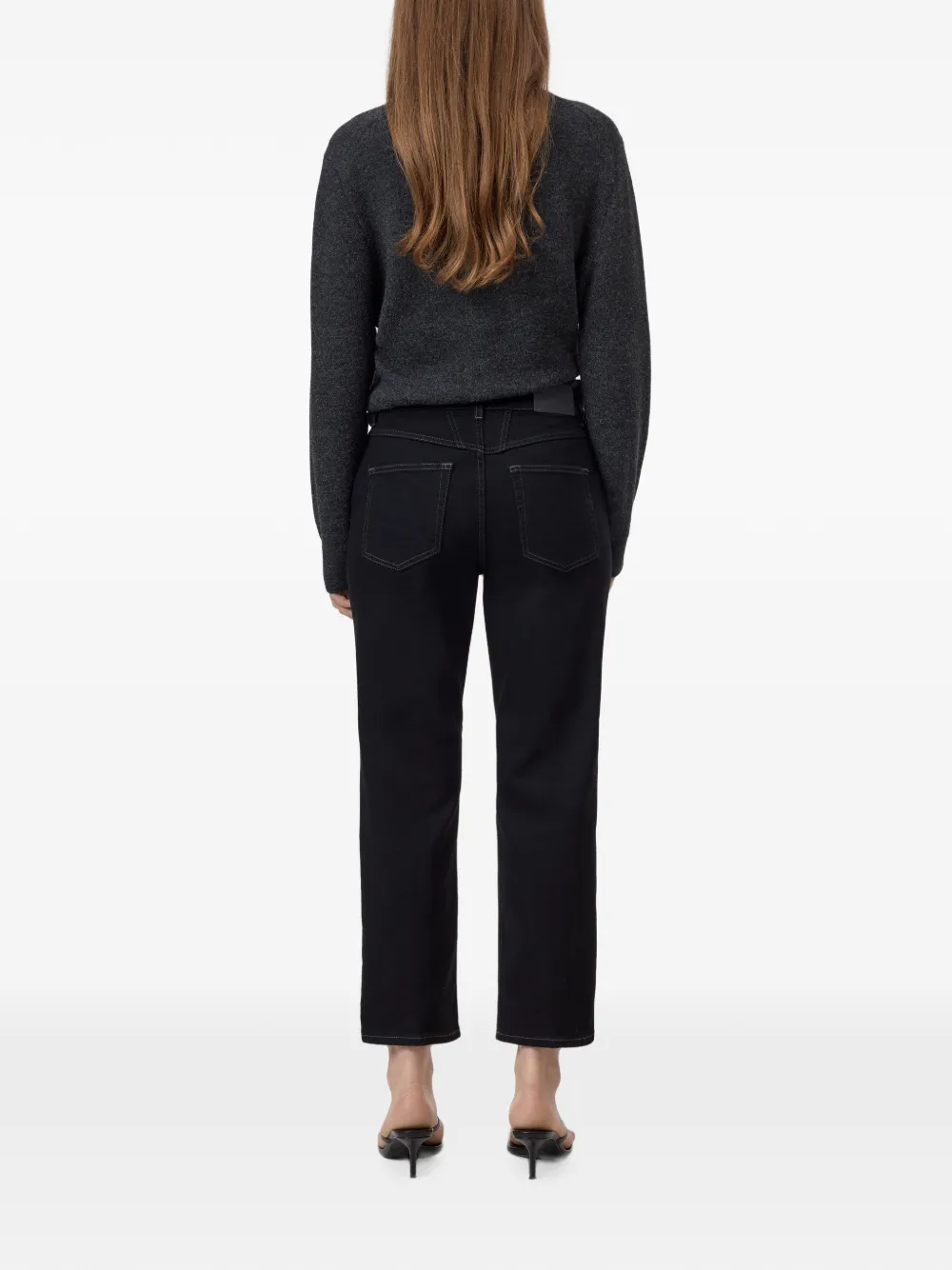 Closed Mira-X jeans met contrasterende stiksels Zwart