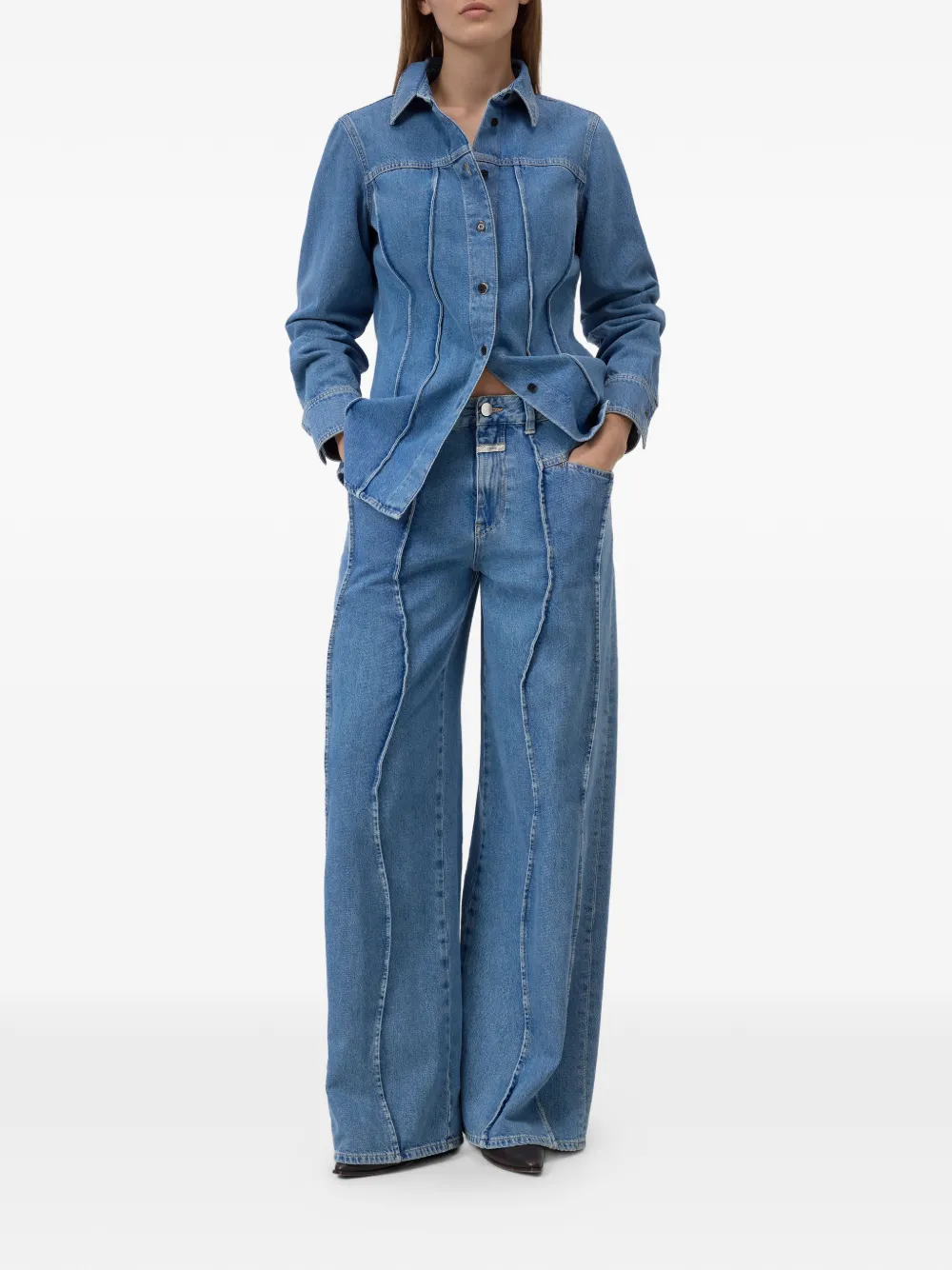 Closed Denim overhemd Blauw