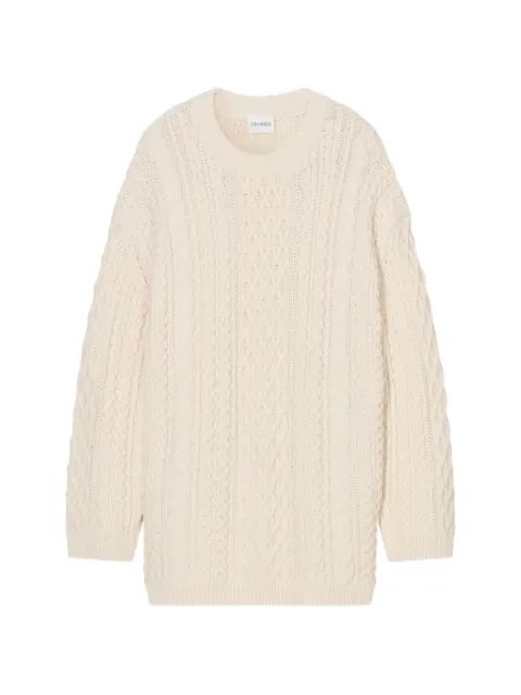 Closed cable-knit sweater