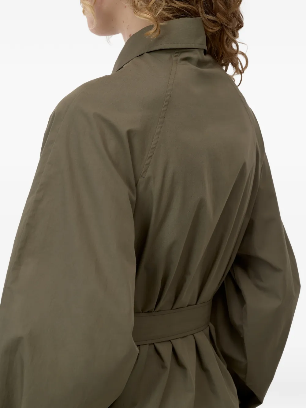 Closed Midi-jurk met ceintuur Groen
