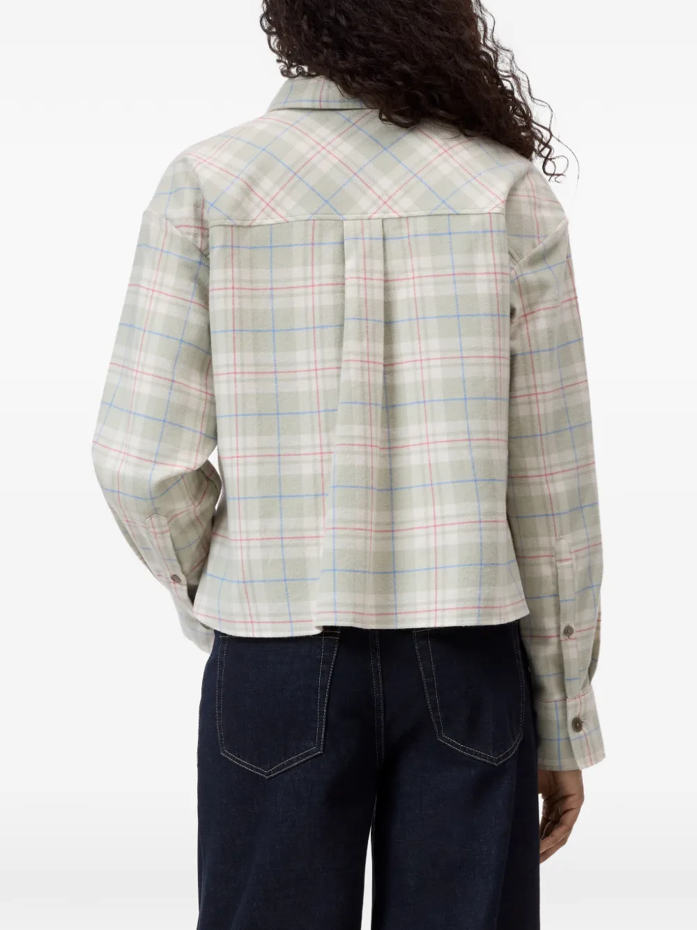 Closed Geruite blouse Groen