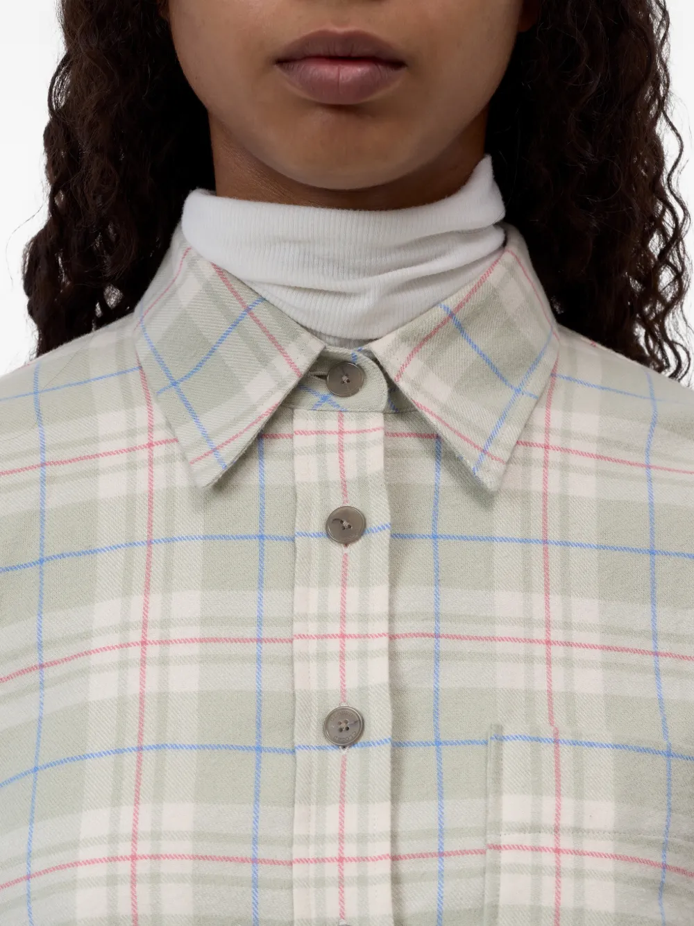 Closed Geruite blouse Groen