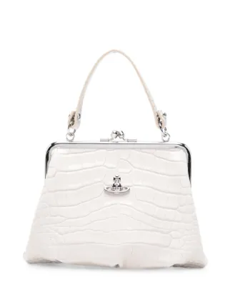 Vivienne Westwood Granny Frame croc-effect Tote Bag | White | FARFETCH