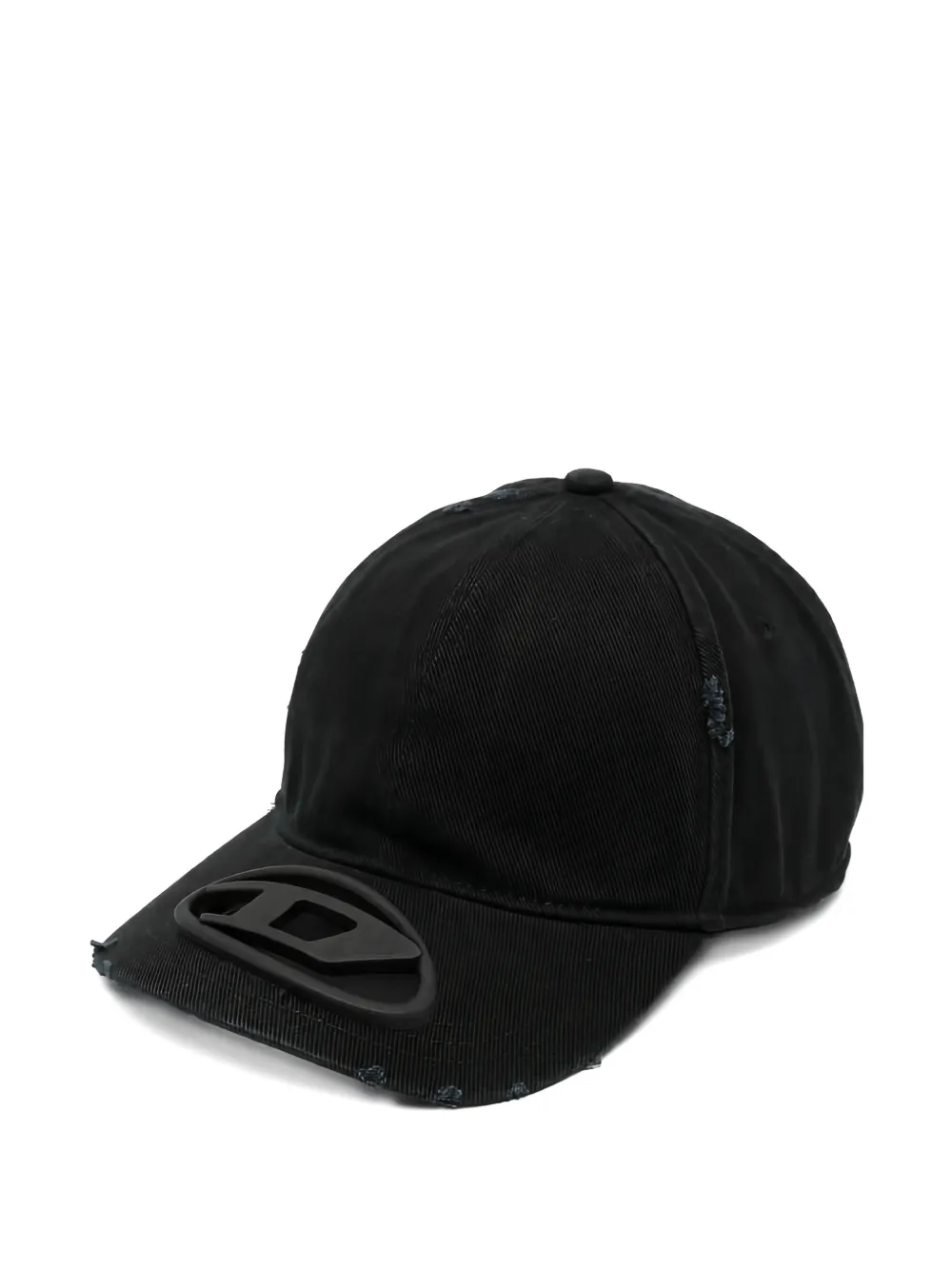 Diesel Oval D ripped baseball cap - Nero