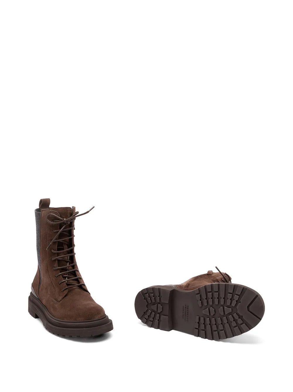 Brunello Cucinelli lace-up leather ankle boots Bruin