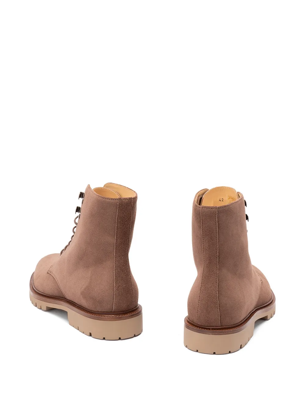 Brunello Cucinelli lace-up suede boots Bruin