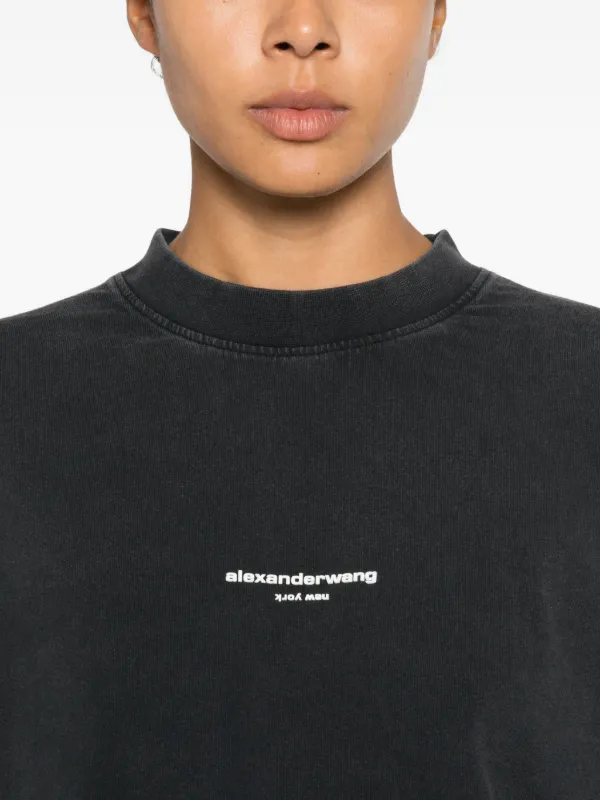 Alexander Wang ロゴ ロングTシャツ | ブラック | FARFETCH JP