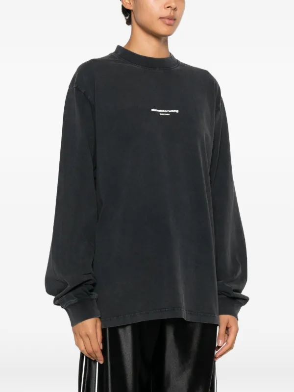 Alexander Wang ロゴ ロングTシャツ | ブラック | FARFETCH JP
