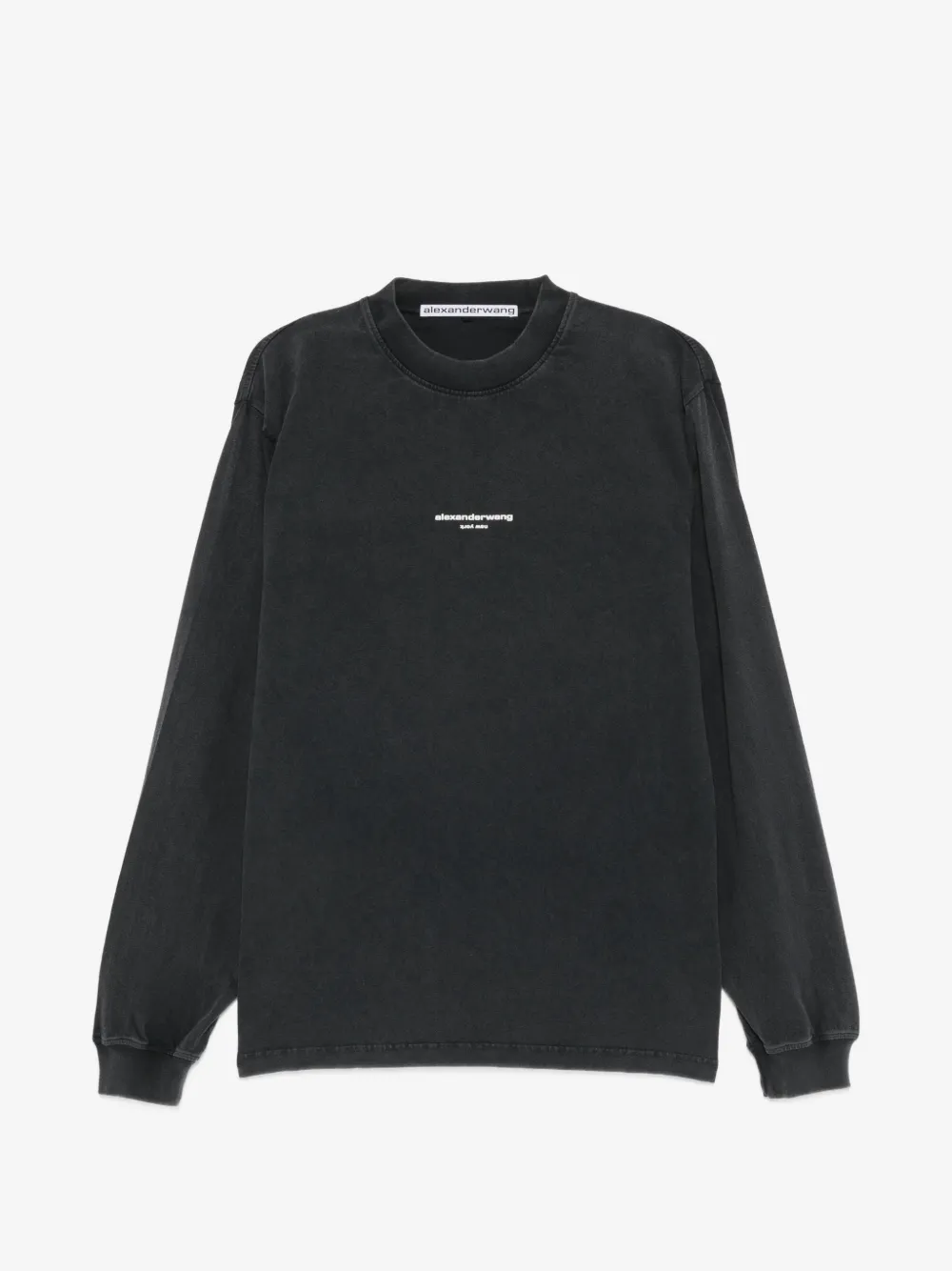 Alexander Wang logo印花长袖T恤 | 黑色 | Image 1