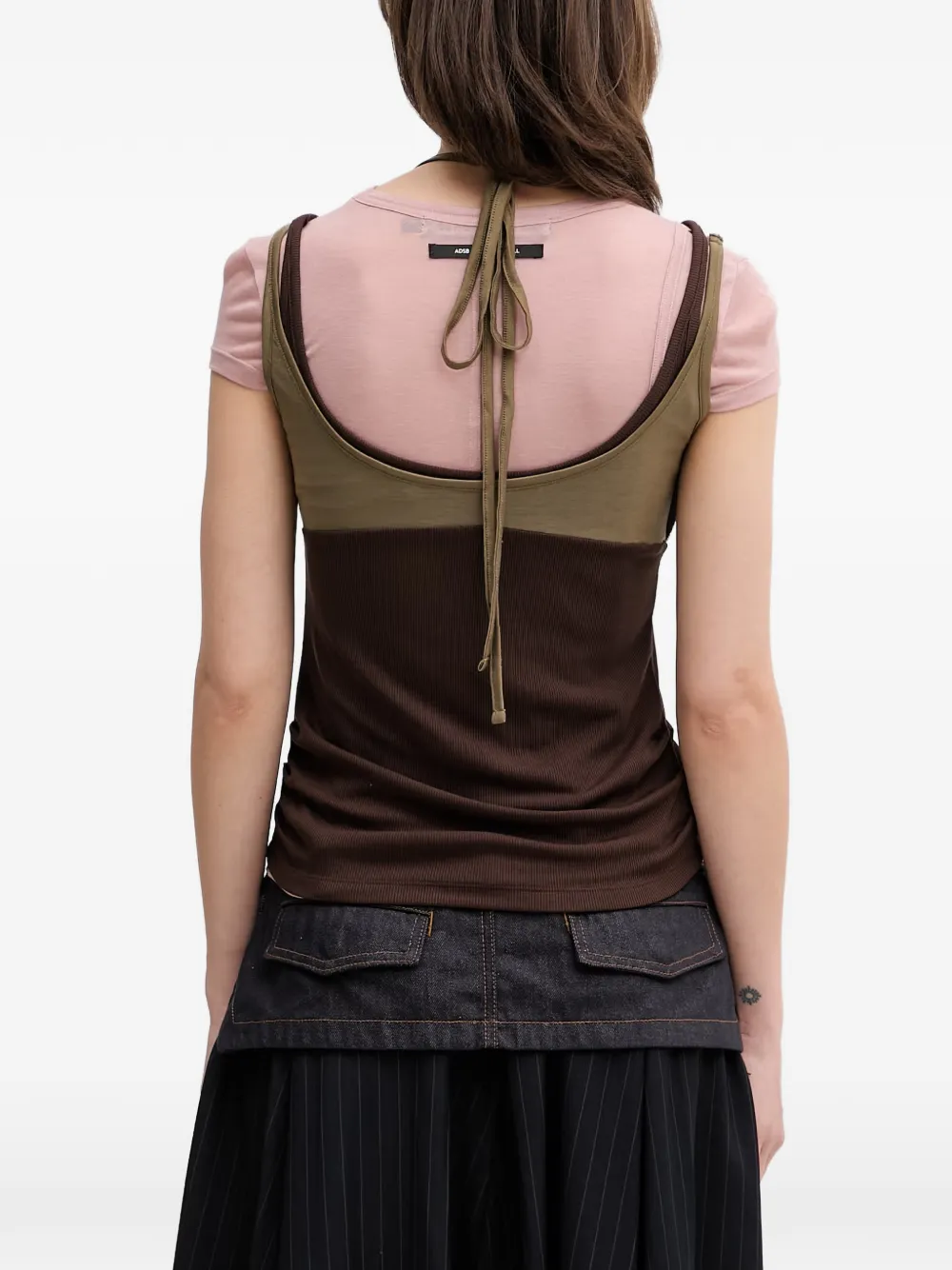 Andersson Bell Gelaagd T-shirt met kanten afwerking Roze