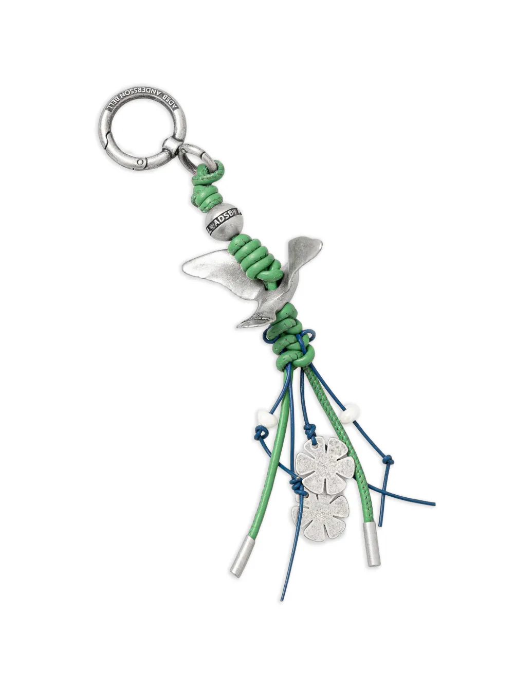 Andersson Bell Lucky Bird sleutelhanger met bloemen-detail Groen