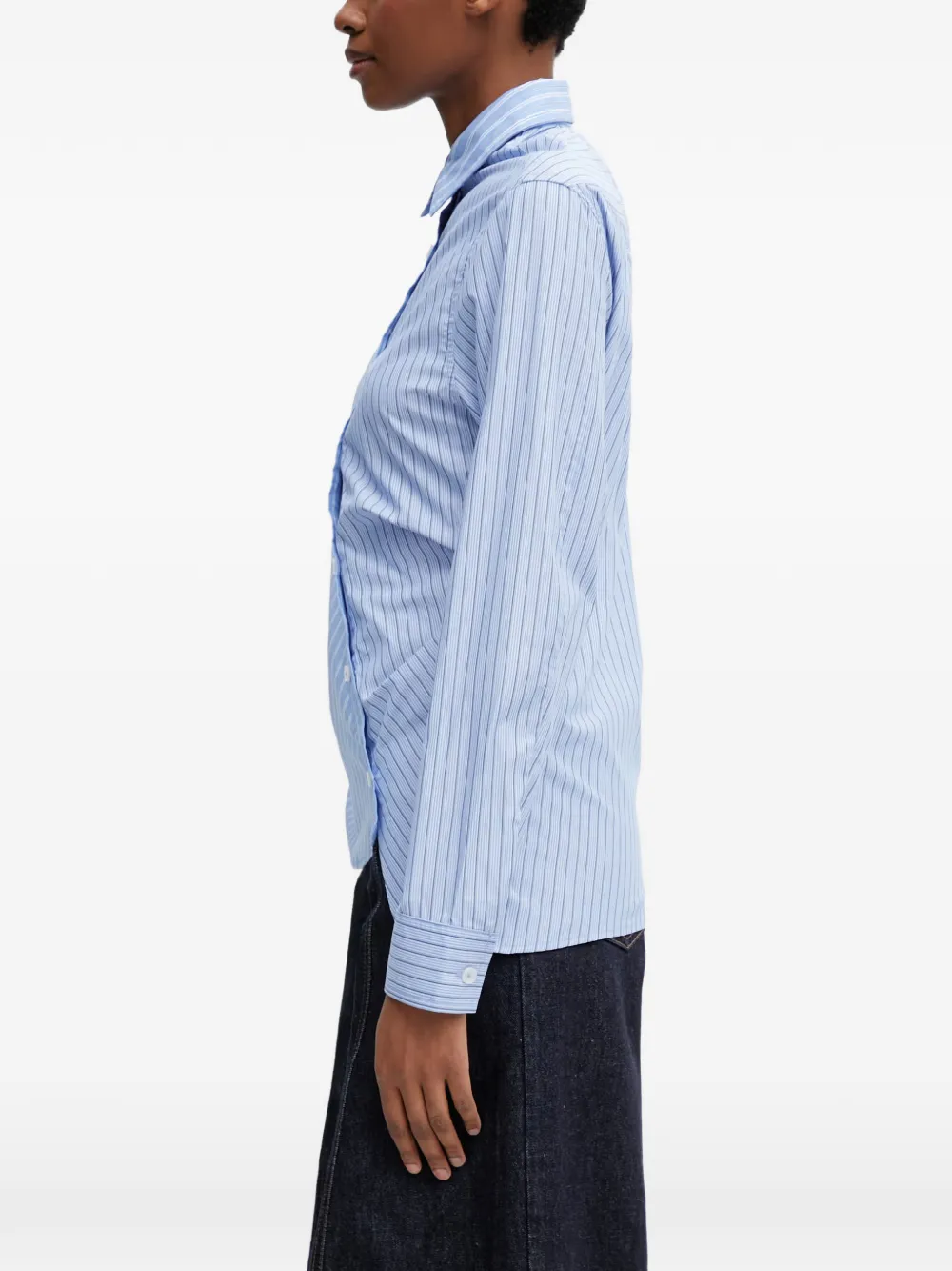 Andersson Bell Breeze asymmetrisch gestreepte blouse Blauw